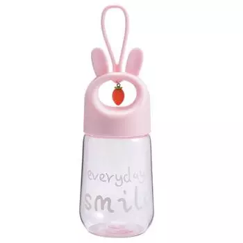 Пластиковая мультяшная чашка с животным, подвеска, кролик, шиншилла, бутылка для воды, для улицы