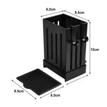 Пластиковая настенная сушилка для кухни, держатель для столовых приборов с поддоном для сбора капель, держатели для палочек для еды, корзина для хранения вилок и палочек для еды серый