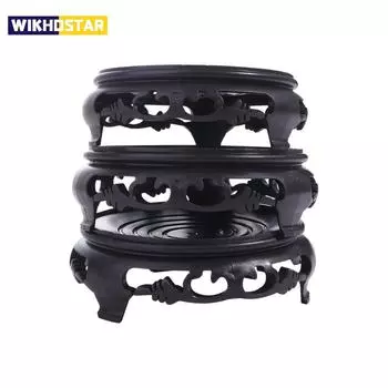 Пластиковая основа для цветочного горшка, резной держатель для цветка, круглый поднос для демонстрации бонсай, держатель для цветочного горшка, украшение для дома и сада S