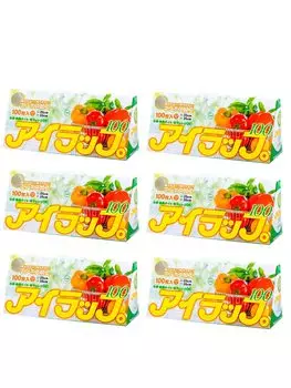 Пластиковая пленка для глаз Iwatani Materials 100 для приготовления пищи с тиснением и вставкой 25 x 35 см 100 штук x 6 комплектов Можно использовать в микроволновой печи/водяной бане