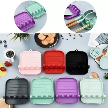 Пластиковая подставка для ложки, вилки, лопатки, подставка для ложки, подставка для ложки, держатель для крышки кастрюли, кухонный органайзер, посуда для дома фиолетовый