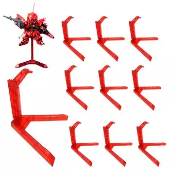 Пластиковая подставка для модели 10 штук для Gunpla SD Gundam Size Display Stand Pedestal S.fields.inc (красный)