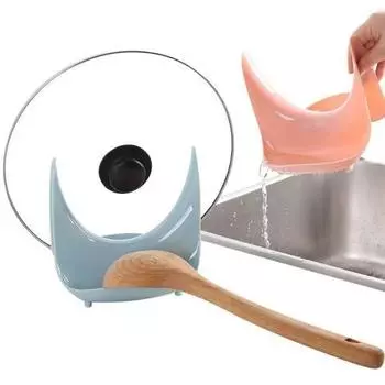 Пластиковая полка для кастрюли, держатель для крышки, доска, полка для хранения, кухня серый