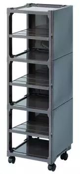 Пластиковая полка для обуви Sanko Kaku Storage Storage для 6 пар обуви коричневого цвета P-003 коричневый