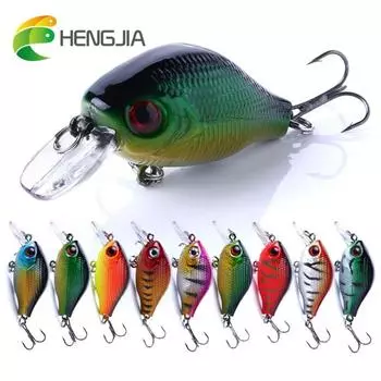 Пластиковая приманка HENGJIA 0,3 унции/2,16 дюйма для Stream River, реалистичная приманка для щуки, окуня, форели, партия 4 4pc sent as picture