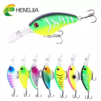 Пластиковая приманка HENGJIA с длинной губой для плавания в реке и океане, реалистичная приманка для щуки, окуня, форели, партия 21