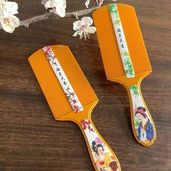 Пластиковая расческа из натурального сандалового дерева с очень узкими зубьями, расческа для выскабливания бороды, инструмент для укладки волос Onesize