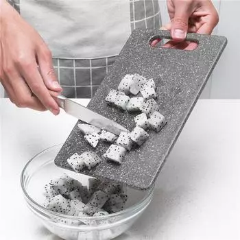 Пластиковая разделочная доска Нескользящая квадратная имитация мрамора Разделочная доска для защиты окружающей среды Фруктовая доска Пластиковая разделочная доска S