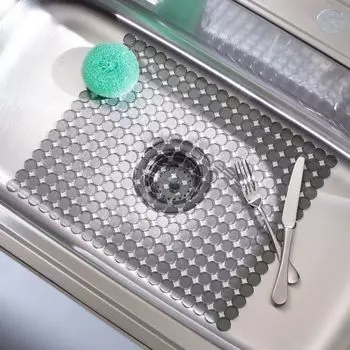 Пластиковая решетка для мойки 2шт, пластиковый коврик для сушки посуды, защитный коврик для мойки, нескользящий защитный коврик для посуды для кухни, ванной комнаты прозрачный