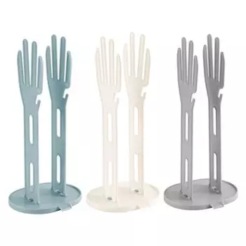 Пластиковая резиновая сушилка для перчаток Съемная кухонная сушилка для ванной комнаты Органайзер для хранения полотенец Подставка для перчаток синий