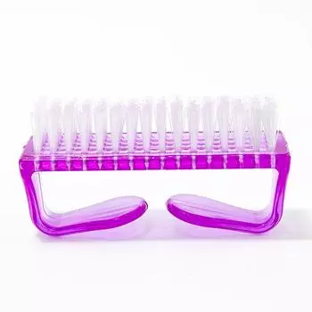 Пластиковая ручка для очистки ногтей от пыли, кисточка для чистки маникюра, педикюра, инструмент для пилки фиолетовый