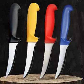 Пластиковая ручка кухонный нож для фруктов нож из нержавеющей стали острый нож для разделки мяса и нарезки ломтиками кухонные принадлежности красный