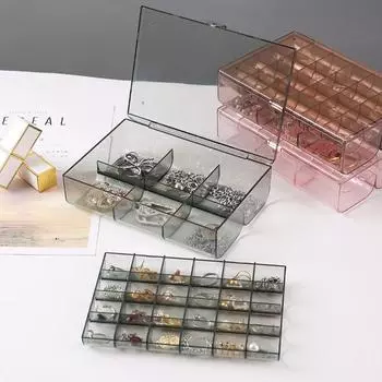 Пластиковая съемная шкатулка для ювелирных изделий, пылезащитная шкатулка для ювелирных изделий, ожерелье style 3