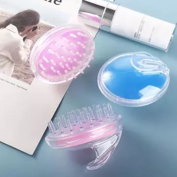 Пластиковая щетка для душа для тела, ручная расческа для мытья волос, массажная щетка для кожи головы, снятие усталости фиолетовый