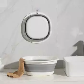 Пластиковая складная раковина, переносная ванна для стирки для дома, ванной комнаты, кухни, взрослая и детская ванночка, дорожная корзина для мытья посуды серый