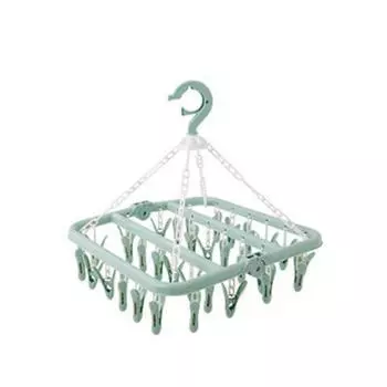 Пластиковая складная сушилка для носков, экономящая пространство в помещении зелёный