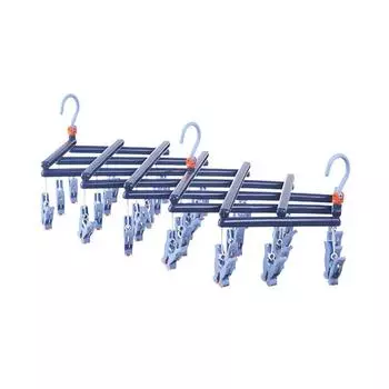 Пластиковая складная сушилка с несколькими головками, многофункциональная вешалка для носков и нижнего белья, ветрозащитная многофункциональная