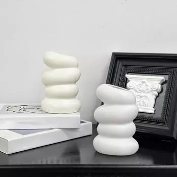 Пластиковая спиральная ваза, скандинавский креативный контейнер для цветочной композиции для кухни, гостиной, спальни, домашнего декора, орнамента