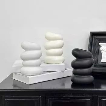 Пластиковая спиральная ваза, скандинавский креативный контейнер для цветочной композиции для кухни, гостиной, спальни, домашнего декора, орнамента A