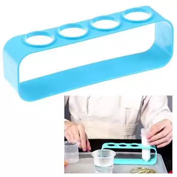 Пластиковая стойка для пробирок, держатель с 4 отверстиями, лабораторная подставка для пробирок, полка 29 мм