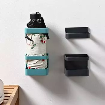 Пластиковая стойка для зонтов, многоцветный держатель для зонтов, ведро, стойка для хранения зонтов для дома чёрный