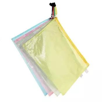 Пластиковая сумка на молнии для хранения документов, защитная папка, школьные канцелярские принадлежности a5 зелёный