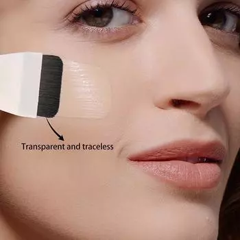 Пластиковая ультратонкая кисть для тональной основы, легкая и тонкая кисть для контурирования лица, плоская кисть для контурирования, растушевка тонального крема розовый