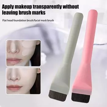 Пластиковая ультратонкая кисть для тональной основы, легкая и тонкая кисть для контурирования лица, плоская кисть для контурирования, растушевка тонального крема розовый