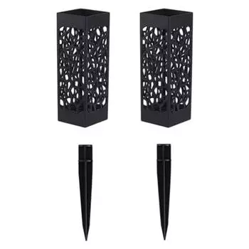 Пластиковая ваза для цветов на кладбище, черная искусственная для украшений для могил, 2 шт.