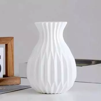 Пластиковая ваза для цветов Yousheng, минималистичный современный держатель для цветочных растений, контейнер для домашнего офиса, гостиной, стола, центральный элемент, декоративная ваза, орнамент белый