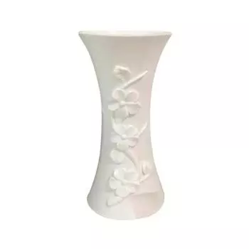 Пластиковая ваза с тиснением, цветочная композиция, горшок, контейнер, декор для домашнего офиса, стола белый