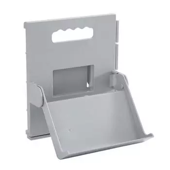 Пластиковая вертикальная штабелируемая полка для обуви, компактная подставка для хранения, полка-органайзер серый