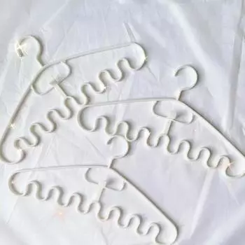 Пластиковая вешалка для одежды, сушильная вешалка, волнистые многопортовые поддерживающие вешалки для сушилки для одежды, многофункциональные вешалки для хранения белый