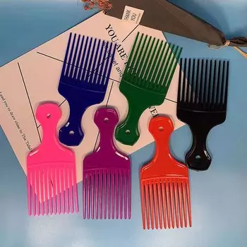 Пластиковая вилка-расческа Гребень для афро-кудрявых волос 15.8*6.8cm
