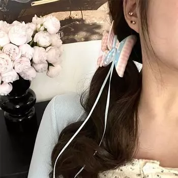 Пластиковая заколка-бабочка, бант-лента, заколка-акула, милый бант, коготь для волос, девочка style 6