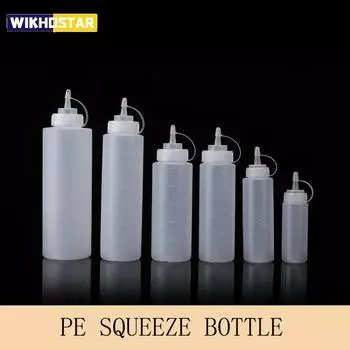 Пластиковая заостренная бутылка для томатного салатного соуса, сжимаемая настольная бутылка для приправы, многофункциональные кухонные принадлежности 380ml