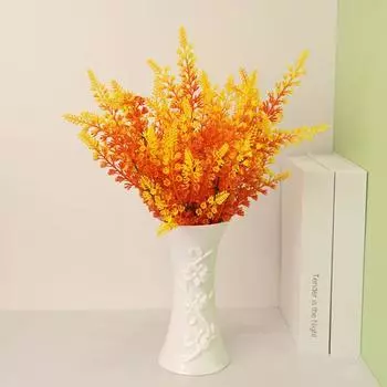 Пластиковое искусственное растение, не требующее полива, красиво выглядящая декоративная ветка из искусственной лаванды розы красного