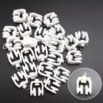 Пластиковое карнизное колесо, прямые изогнутые направляющие ролики, подвесные шторы, крючок, кольцо, слайдер, декоративные аксессуары 5pcs