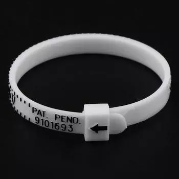 Пластиковое кольцо на палец, измерительный прибор, измеритель размера ювелирных изделий, инструмент для измерения размера запястья США 117 UK A-Z белый