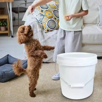 Пластиковое ведро 10 л с крышкой и металлической ручкой, прочное, большой емкости, портативное, многоразовое