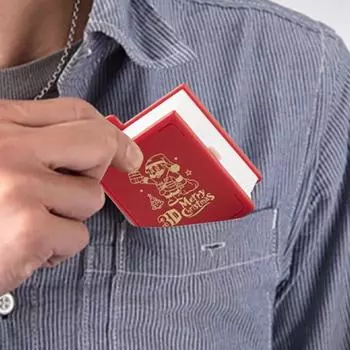 Пластиковые 3D Мини-складные Брелки для ключей 3D Образовательные Научные Игрушки Рождественский Санта-книжка-складной ребенок D