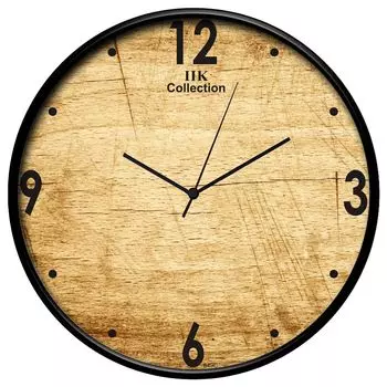 Пластиковые аналоговые круглые настенные часы со стеклом для дома/кухни/гостиной/спальни/офиса,