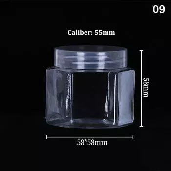 Пластиковые банки для конфет Пластиковые банки для печенья с крышками Контейнер для хранения продуктов Банка с широким горлом Многоразовый контейнер для печенья 9