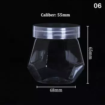 Пластиковые банки для конфет Пластиковые банки для печенья с крышками Контейнер для хранения продуктов Банка с широким горлом Многоразовый контейнер для печенья