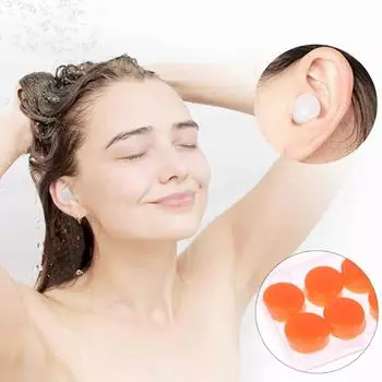 Пластиковые беруши из кремниевой смолы со звукоизоляцией и водонепроницаемые беруши для плавания синий