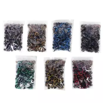 Пластиковые безопасные глаза с шайбой, аксессуары для кукол, мягких игрушек, плюшевых кукол, 16 мм 16mm / 0.6in