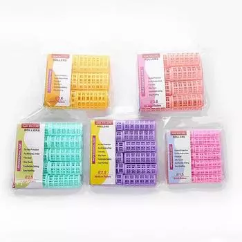 Пластиковые бигуди для волос, бигуди с защелкой, самозажимные бигуди для парикмахерских салонов, парикмахерских, лента для завивки волос, случайная