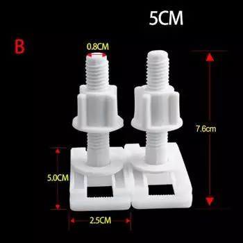 Пластиковые болты Винты для петель унитаза Белые 2*Шайбы Аксессуары B