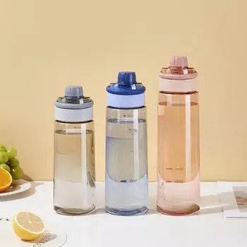 Пластиковые чашки для мужчин, женщин и детей. Портативные чашки для спортивных чайников. Простые чашки большой емкости для уличного пространства. 650ml розовый