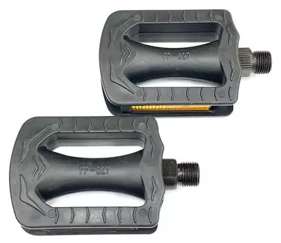 Пластиковые цветные педали для велосипедов детские (черный)